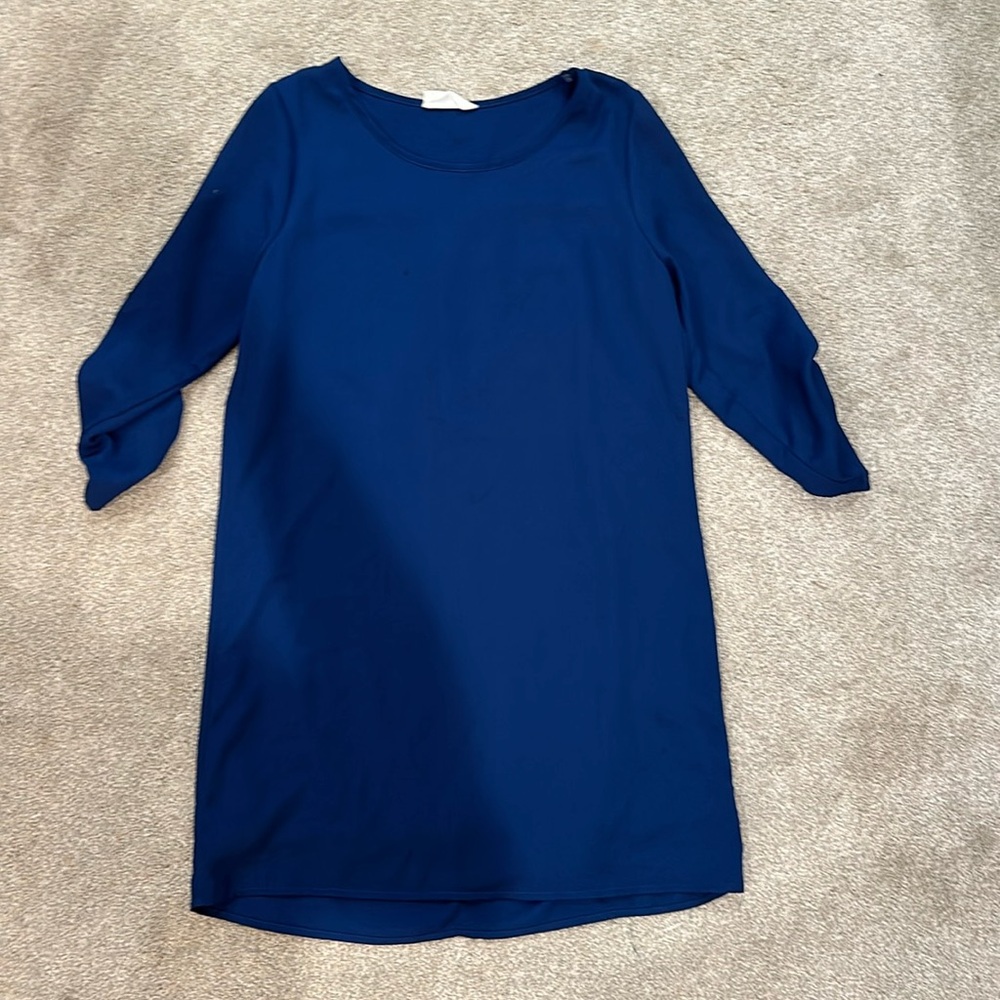 Blue straight dress